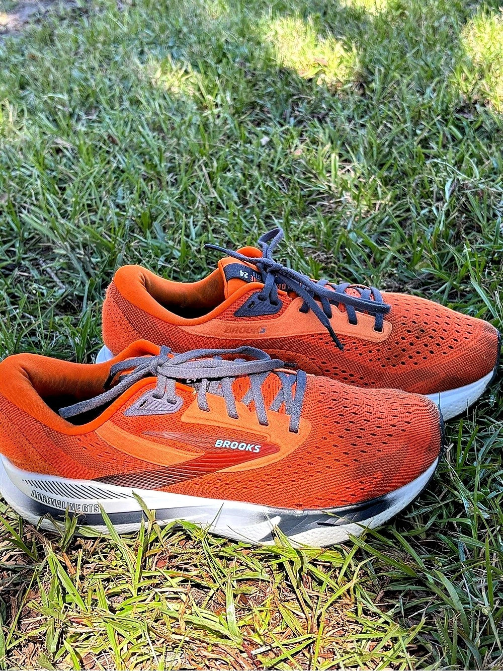 Brooks Adrenaline GTS 24 Running Shoes Orange Gray US 10.5 D